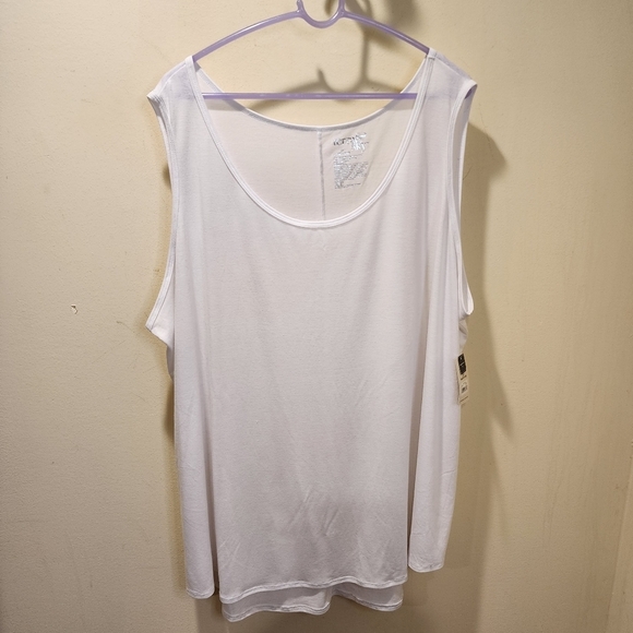 Terra & Sky Women's Plus size white tank top 3X NWT - Picture 1 of 8